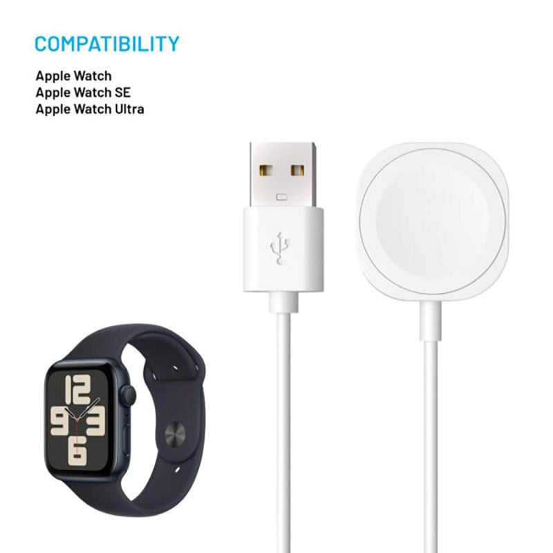 Fixed Apple Watch Trådlös Laddare 2,5W med USB-A - 1m - Vit