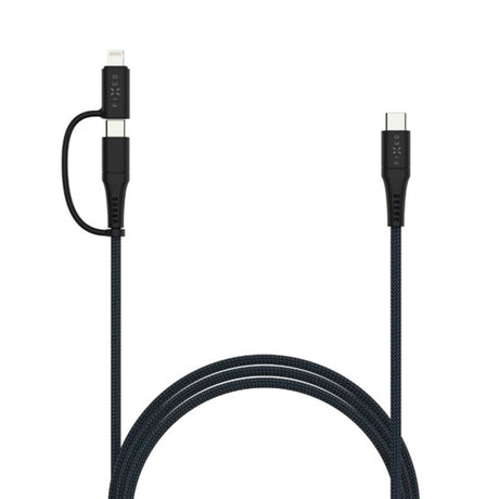 Fixed 2-i-1 60W USB-C till Lightning Kabel 3m - Svart