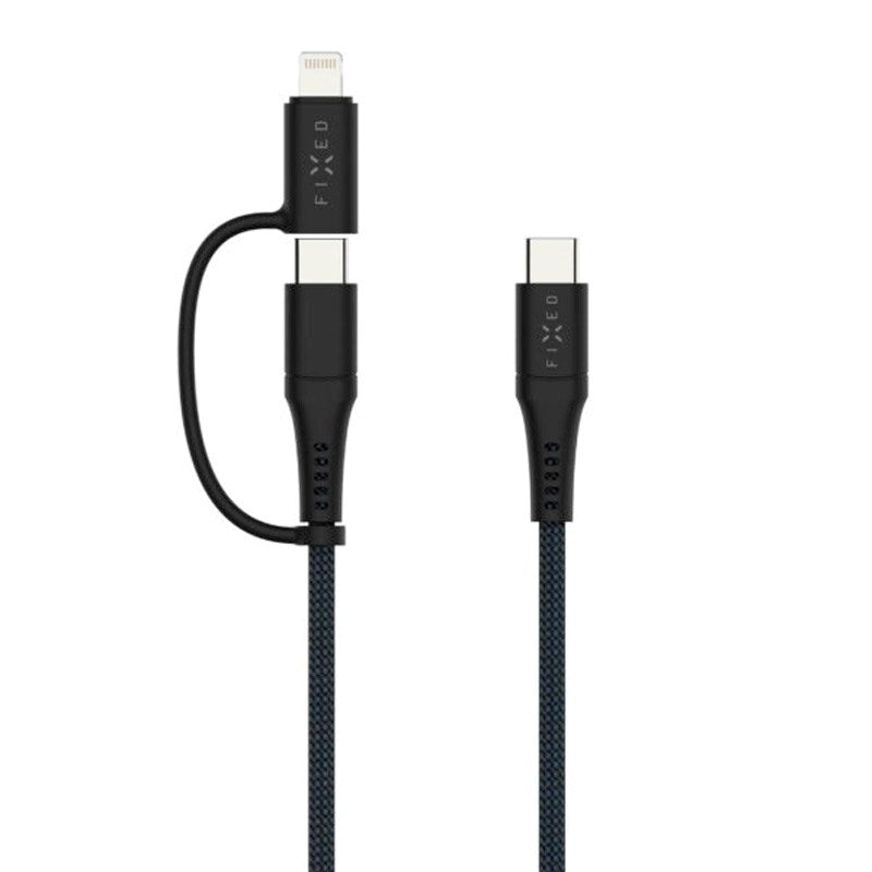 Fixed 2-i-1 60W USB-C till Lightning Kabel 1.2m - Svart