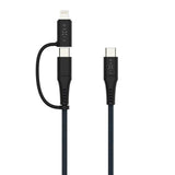 Fixed 2-i-1 60W USB-C till Lightning Kabel 1.2m - Svart