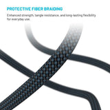 Fixed 2-i-1 60W USB-C till Lightning Kabel 1.2m - Svart