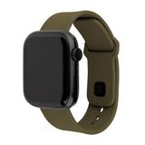 Apple Watch (38 / 40 / SE / 41 / 42mm) Fixed Sporty Silikon Rem Set - Grön