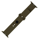 Apple Watch (38 / 40 / SE / 41 / 42mm) Fixed Sporty Silikon Rem Set - Grön