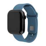 Apple Watch (38 / 40 / SE / 41 / 42mm) Fixed Sporty Silikon Rem Set - Ljusblå