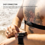 Fast Pulsmätare med Bröstband (HR & HRV) - Svart