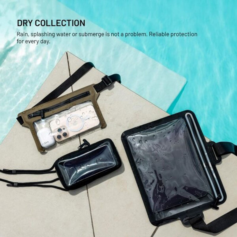 Fixed Vattentät Bältesväska (Max. Mobila Mått: 200 x 138 mm) - Svart / Genomskinlig