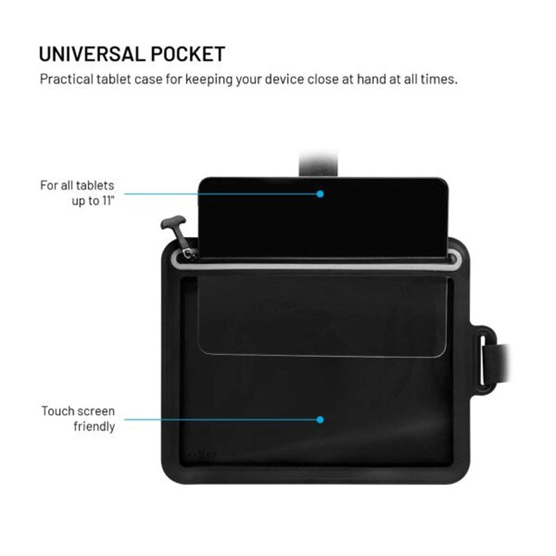 Fast Vattentätt Surfplattefodral (Maxmått: 297 x 223 mm) - Svart / Genomskinlig