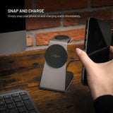 Fast 3-i-1 Trådlös Laddningsdocka 15W - Smartphone / Apple Watch / AirPods - Titanium