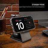 Fast 3-i-1 Trådlös Laddningsdocka 15W - Smartphone / Apple Watch / AirPods - Titanium