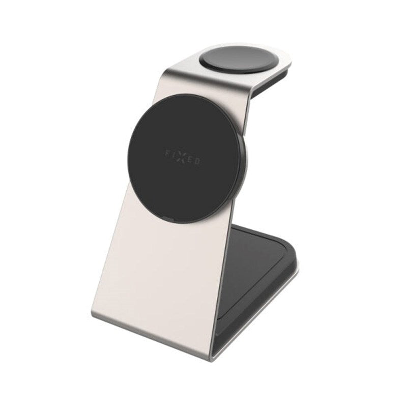Fast 3-i-1 Trådlös Laddningsdocka 15W - Smartphone / Apple Watch / AirPods - Titanium