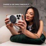 Fast MagPad 15W Trådlös Laddare - MagSafe / Qi2 Kompatibel - Grå