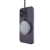 Fast MagPad 15W Trådlös Laddare - MagSafe / Qi2 Kompatibel - Grå