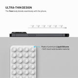 Fixed MagMate Mobilhållare - Silikon Sugkopp - MagSafe Kompatibel - Vit