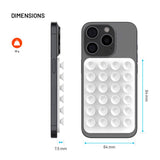 Fixed MagMate Mobilhållare - Silikon Sugkopp - MagSafe Kompatibel - Vit