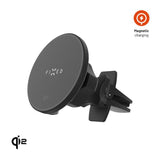 Fixed Mobiltelefonhållare för Bil med 15W Trådlös Laddning - Ventilationsgaller - Svart