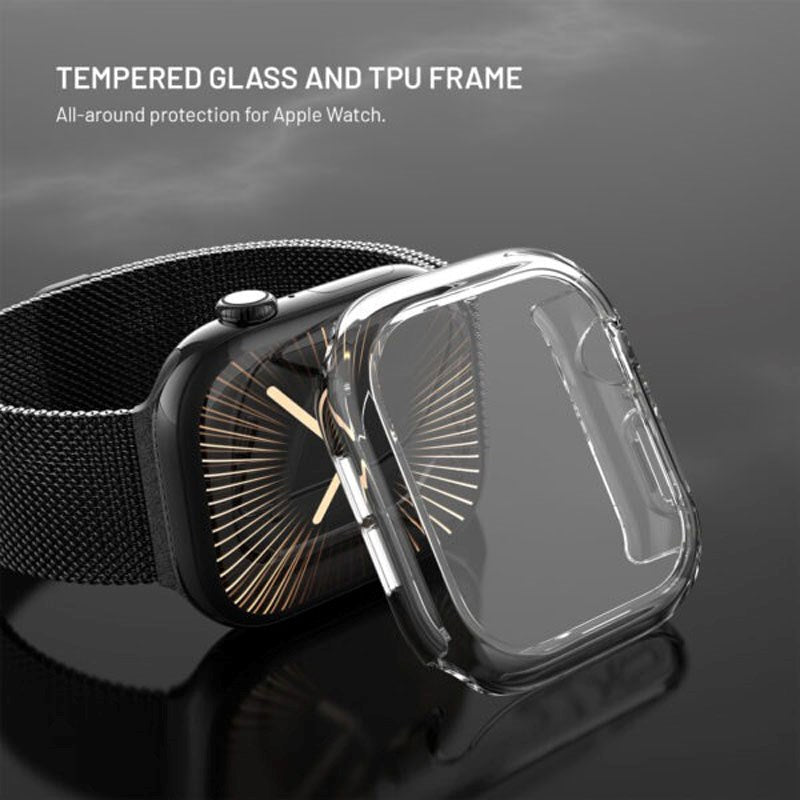 Apple Watch 11 / 10 (46mm) Fixed Fodral med Inbyggt Skärmskydd - Genomskinlig