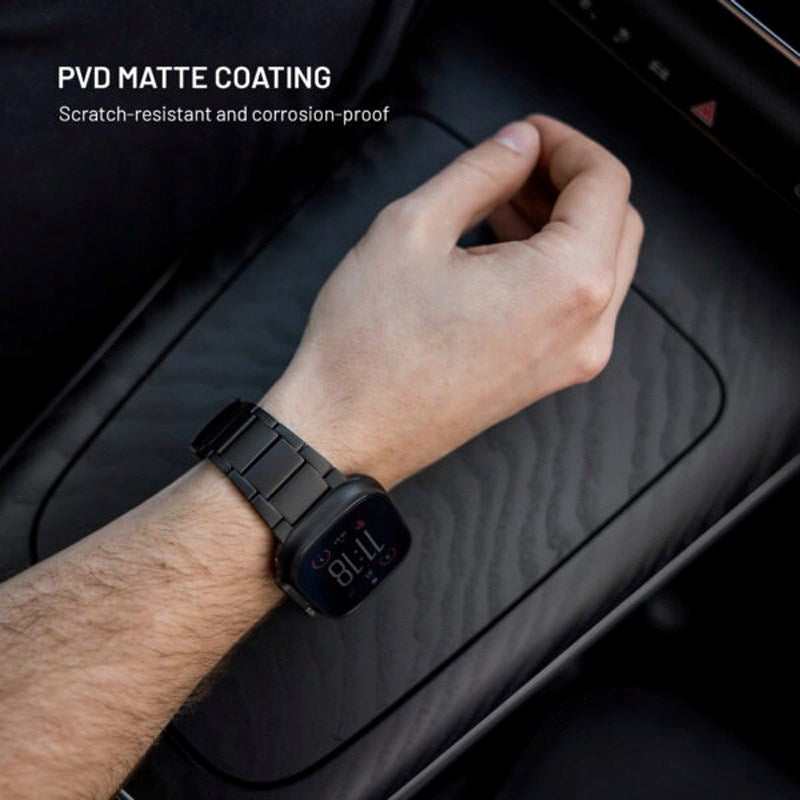 Fixed Apple Watch (42/44/SE/45/46/49) Titanium Rem - Svart