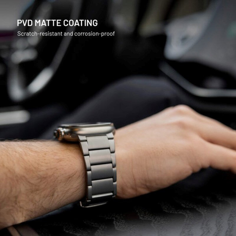 Fixed Apple Watch (42/44/SE/45/46/49) Titanium Rem - Grå