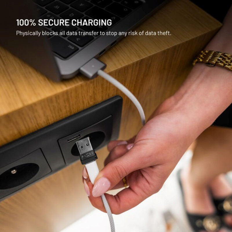 Fixed 240W Datablockerare 2-i-1 USB-A & USB-C - Svart