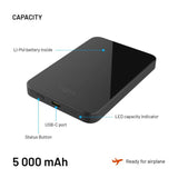 Fast MagZen Qi2 Trådlös Powerbank 5 000 mAh - Svart