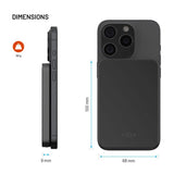 Fast MagZen Qi2 Trådlös Powerbank 5 000 mAh - Svart