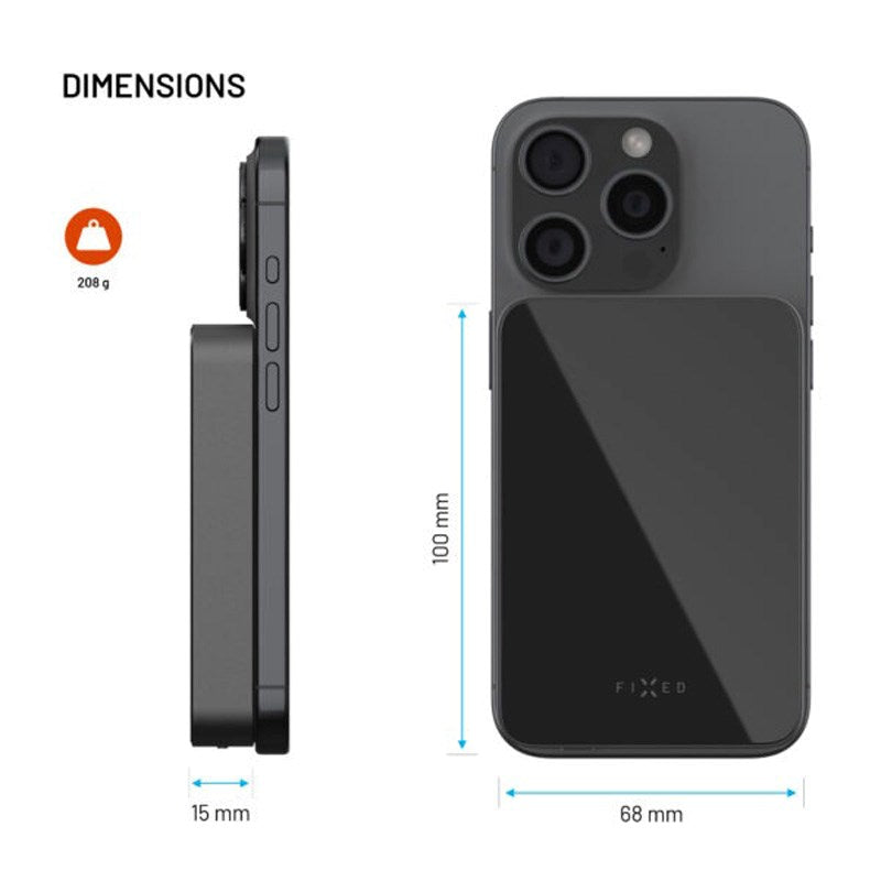 Fast MagZen Qi2 Trådlös Powerbank 10 000 mAh - Svart