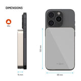 Fast MagZen Qi2 Trådlös Powerbank 10 000 mAh - Grå