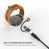 Fixed USB-C-Kabel för Garmin Smartwatch Adapter - Svart