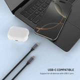 Fixed USB-C Laddkabel för Apple Watch & Samsung Galaxy Watch - 1.5m - Svart