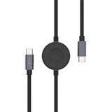 Fixed USB-C Laddkabel för Apple Watch & Samsung Galaxy Watch - 1.5m - Svart
