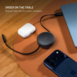 Fixed Utdragbar 100W USB-C till USB-C-Kabel - 1m - Svart