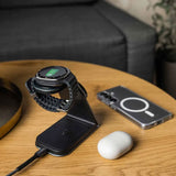 Fixed 3-i-1 Trådlös Samsung Laddare - MagSafe / Qi2 Kompatibel - Grå