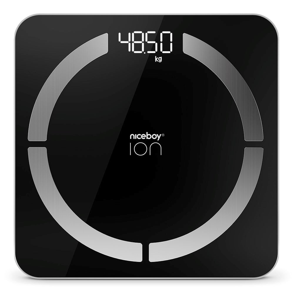 Niceboy ION Smart Scale - Bluetooth / Wifi Kroppsanalys Badvåg - Svart