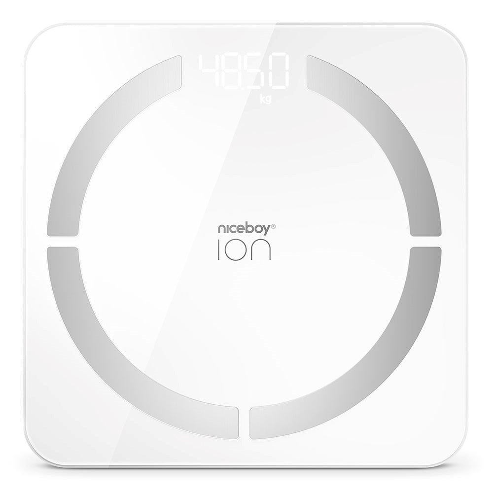 Niceboy ION Smart Scale - Bluetooth / Wifi Kroppsanalys Badvåg - Vit