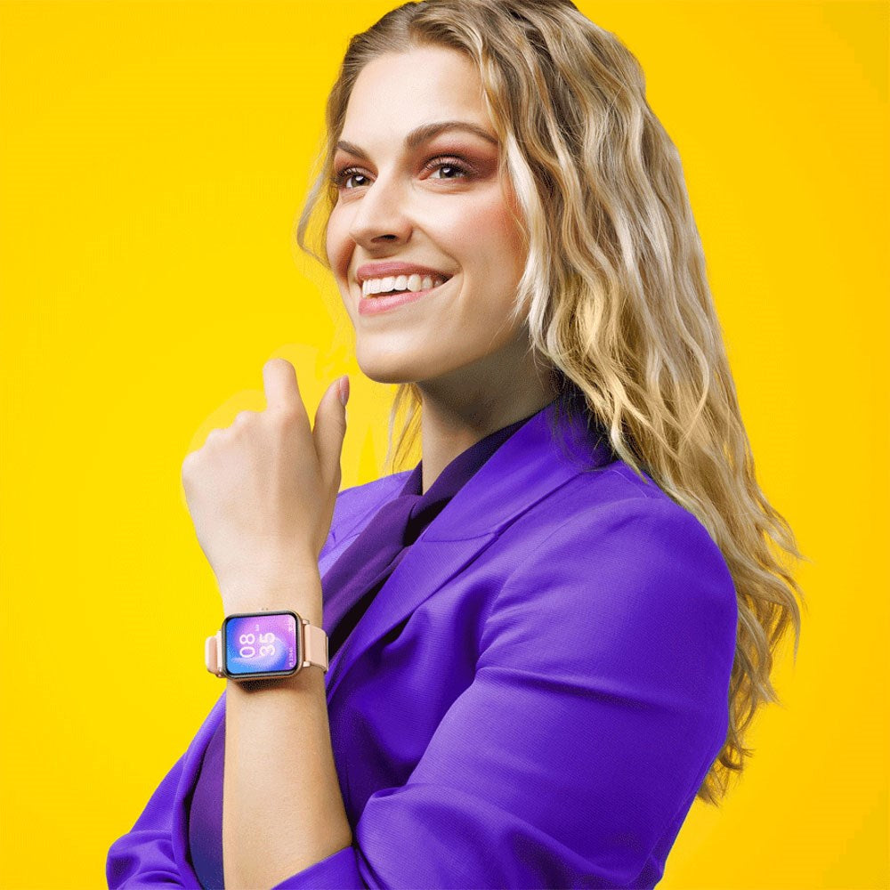 Niceboy WATCH Lite 4 - Smartklocka med Hälsospårning & Samtalsfunktion - Rose Gold