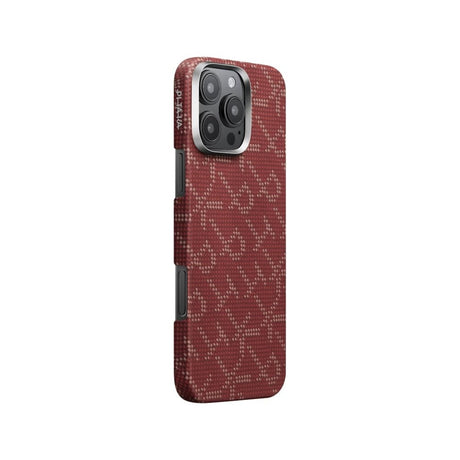 iPhone 16 Pro PITAKA Tactile Woven Skal - MagSafe Kompatibel - Red / Gold