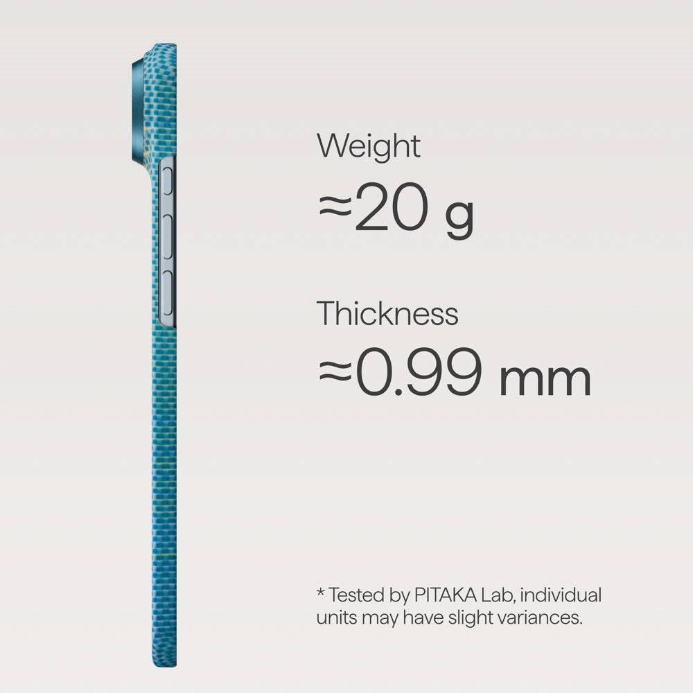 iPhone 17 PITAKA Ultra Slim Skal - MagSafe Kompatibel - Lucid Blue
