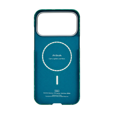 iPhone 17 Pro Max PITAKA Edge Monogram Skal - MagSafe Kompatibelt - Guld / Grön