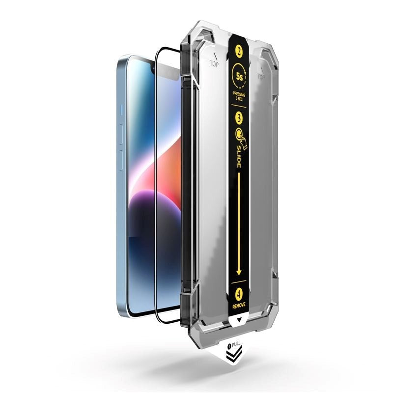 iPhone 14 Plus / 13 Pro Max Mobile Origin Skärmskyddsglas m. Applikator - Genomskinlig / Svart Kant