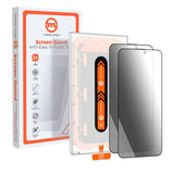 iPhone 15 Pro Mobile Origin Skyddsglas ingår. Privacy Function - Case Friendly - 2 Pack - Svart Kant