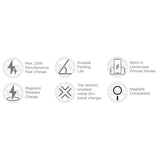 Mobile Origin TravelCharge Pro - Magnetisk Trådlös Laddare - MagSafe Kompatibel - Grå