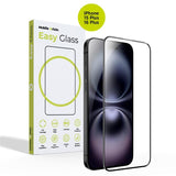 iPhone 15 Plus / 16 Plus Mobile Origin EasyGlass Skärmskydd - Genomskinlig / Svart Kant