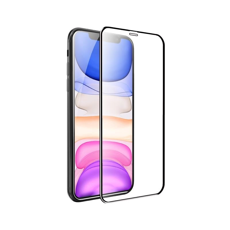 iPhone 11 / XR Mobile Origin EasyGlass Skärmskydd - Genomskinlig / Svart Kant