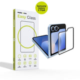 Samsung Galaxy Z Flip7 FE / Flip6 Mobile Origin EasyGlass Skärmskydd - Genomskinlig / Svart Kant