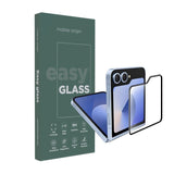 Samsung Galaxy Z Flip6 Mobile Origin EasyGlass Skärmskydd - Genomskinlig / Svart Kant