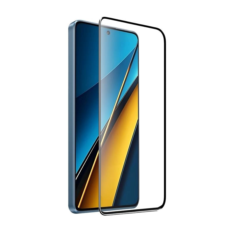 Xiaomi Poco X6 (5G) Mobile Origin EasyGlass Skärmskydd - Genomskinlig / Svart Kant