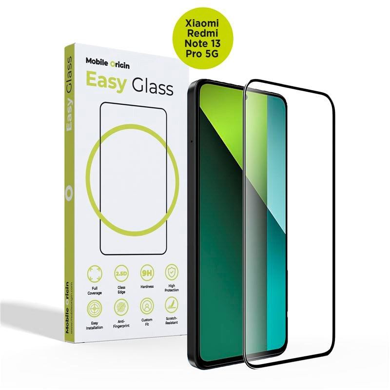 Xiaomi Redmi Note 13 Pro (5G) Mobile Origin EasyGlass Skärmskydd - Genomskinlig / Svart Kant