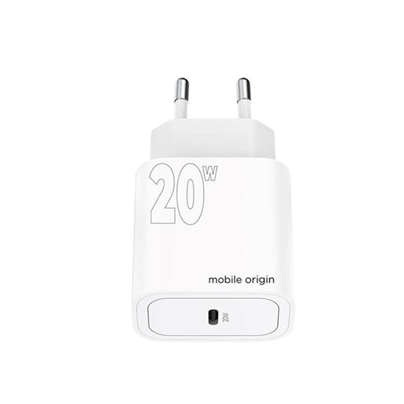 Mobile Origin PD (Power Delivery) 20W Väggladdare med USB-C - Vit