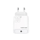 Mobile Origin PD (Power Delivery) 20W Väggladdare med USB-C - Vit