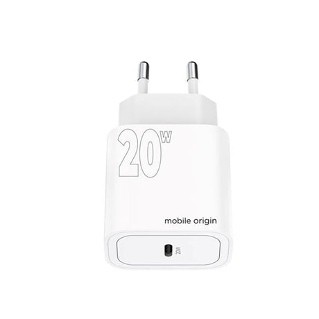 Mobile Origin PD (Power Delivery) 20W Väggladdare med USB-C - Vit